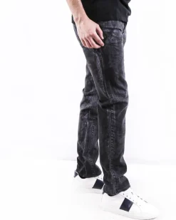 La Piscine Paris Jean droit en coton effet taché Each Other*Homme Jeans