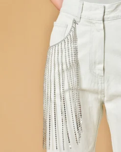 La Piscine Paris Jean en coton avec franges ornées de strass Forte Forte*Femme Jeans|Bas Femme