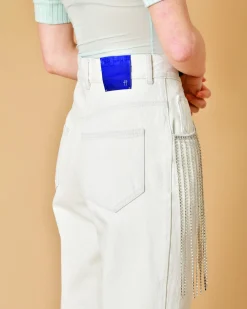La Piscine Paris Jean en coton avec franges ornées de strass Forte Forte*Femme Jeans|Bas Femme
