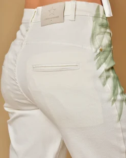 La Piscine Paris Jean en coton imprimés feuilles Lorena Antoniazzi*Femme Pantalons|Bas Femme
