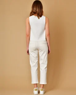 La Piscine Paris Jean en coton imprimés feuilles Lorena Antoniazzi*Femme Pantalons|Bas Femme