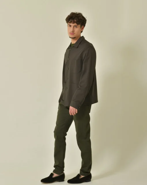 La Piscine Paris Jean en coton kaki slim AT.P.CO*Homme Jeans