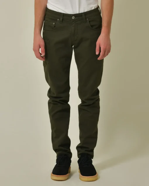 La Piscine Paris Jean en coton kaki slim AT.P.CO*Homme Jeans