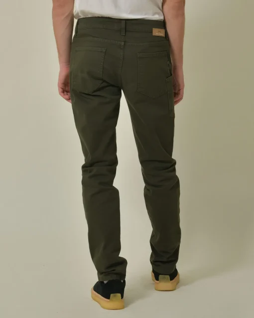 La Piscine Paris Jean en coton kaki slim AT.P.CO*Homme Jeans