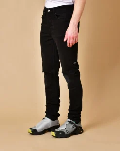 La Piscine Paris Jean en coton noir déchiré Ksubi*Homme Pantalons