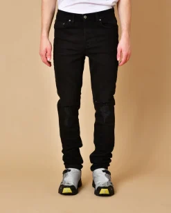 La Piscine Paris Jean en coton noir déchiré Ksubi*Homme Pantalons