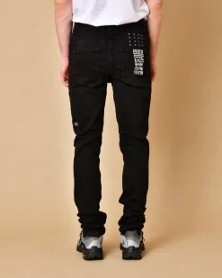 La Piscine Paris Jean en coton noir déchiré Ksubi*Homme Pantalons