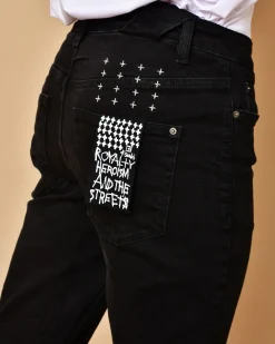 La Piscine Paris Jean en coton noir déchiré Ksubi*Homme Pantalons