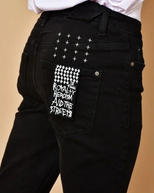 La Piscine Paris Jean en coton noir déchiré Ksubi*Homme Pantalons