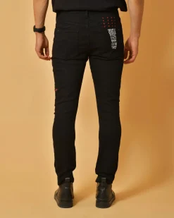 La Piscine Paris Jean en coton et détails rouges Ksubi*Homme Pantalons