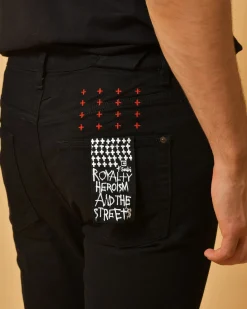 La Piscine Paris Jean en coton et détails rouges Ksubi*Homme Pantalons