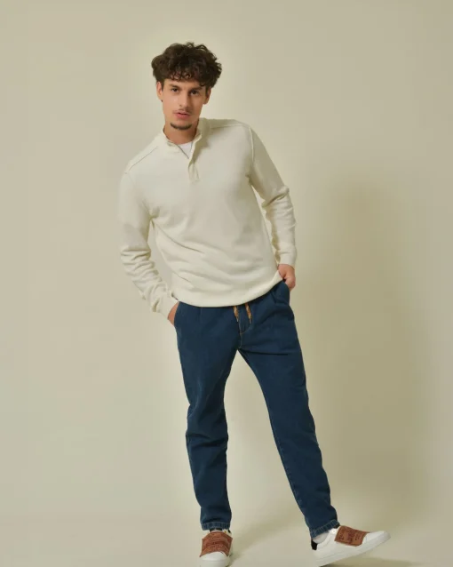 La Piscine Paris Jean fuselé en coton à pinces Daniele Alessandrini*Homme Jeans