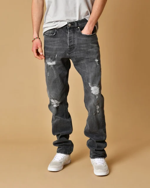 La Piscine Paris Jean délavé avec détails déchirés John Richmond*Homme Jeans