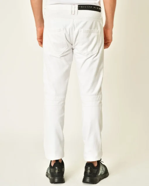 La Piscine Paris Jean motard en coton Philipp Plein*Homme Jeans