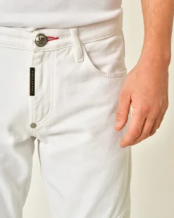 La Piscine Paris Jean motard en coton Philipp Plein*Homme Jeans