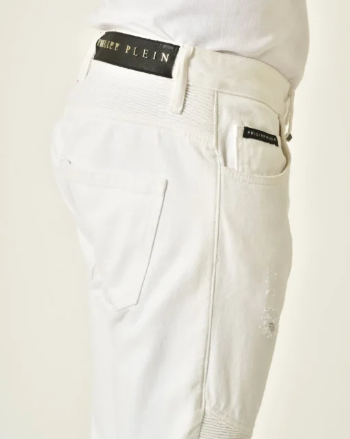La Piscine Paris Jean motard en coton Philipp Plein*Homme Jeans