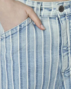 La Piscine Paris Jean rayé et blanc Adriano Goldschmied*Femme Bas Femme|Jeans