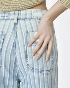 La Piscine Paris Jean rayé et blanc Adriano Goldschmied*Femme Bas Femme|Jeans