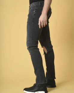 La Piscine Paris Jean skinny en coton à déchirure Dondup*Homme Jeans
