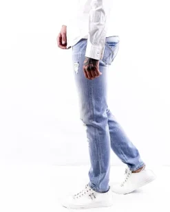 La Piscine Paris Jean slim en coton à patch Each Other*Homme Jeans