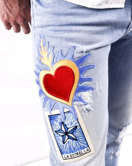 La Piscine Paris Jean slim en coton à patch Each Other*Homme Jeans