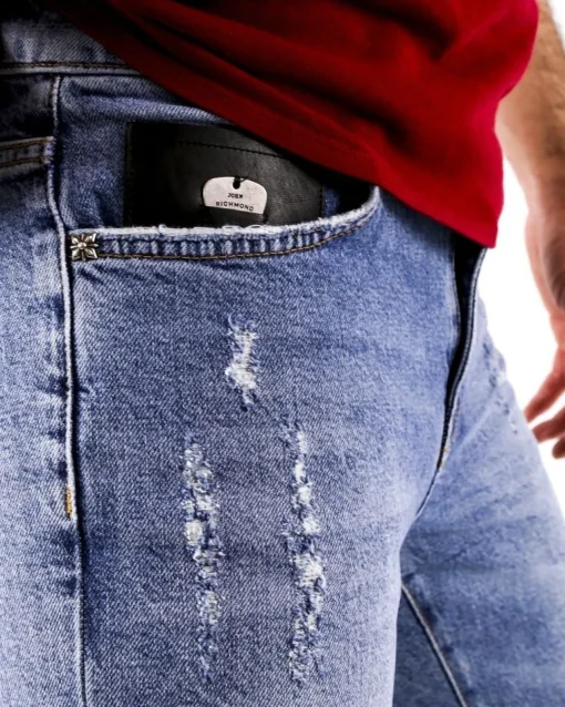 La Piscine Paris Jean super skinny en coton brut John Richmond*Homme Jeans