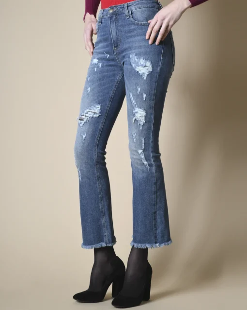 La Piscine Paris Jean évasé effet vieilli Jijil*Femme Jeans|Bas Femme