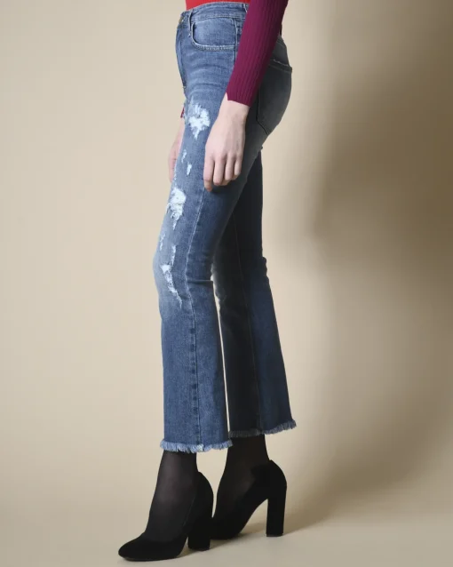 La Piscine Paris Jean évasé effet vieilli Jijil*Femme Jeans|Bas Femme