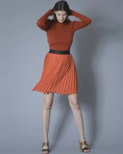 La Piscine Paris Jupe asymétrique en crêpe plissée Nude*Femme Jupes