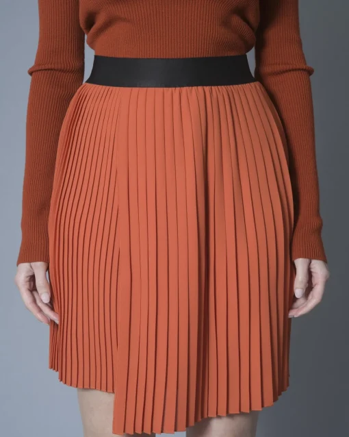 La Piscine Paris Jupe asymétrique en crêpe plissée Nude*Femme Jupes