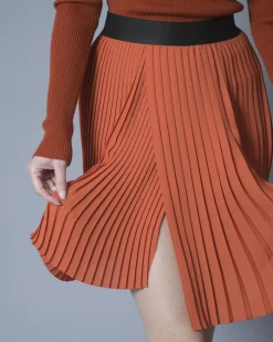 La Piscine Paris Jupe asymétrique en crêpe plissée Nude*Femme Jupes