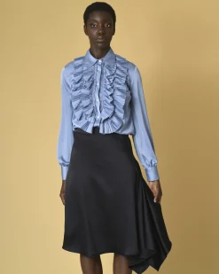 La Piscine Paris Jupe asymétrique en satin à drapé P.A.R.O.S.H*Femme Jupes
