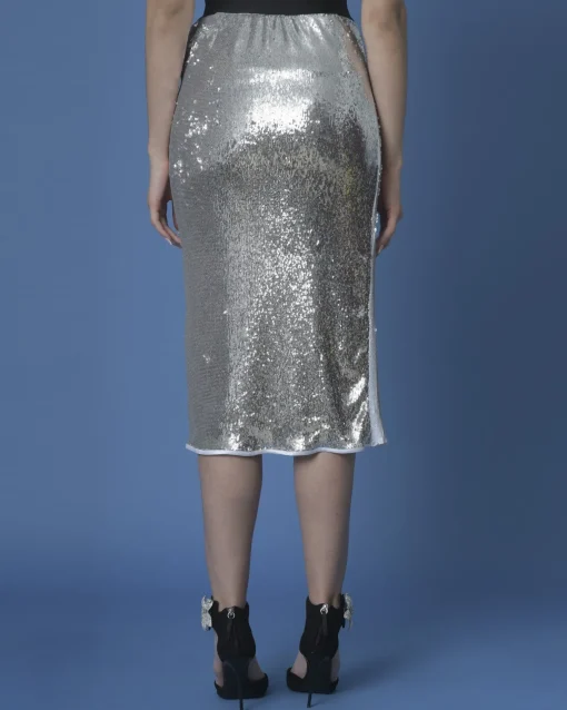 La Piscine Paris Jupe bicolore à sequins Nude*Femme Jupes|Bas Femme