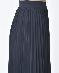 La Piscine Paris Jupe double plissé navy et blanc Edward Achour*Femme Jupes|Bas Femme