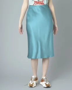 La Piscine Paris Jupe midi en satin Pinko*Femme Jupes
