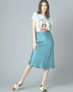 La Piscine Paris Jupe midi en satin Pinko*Femme Jupes