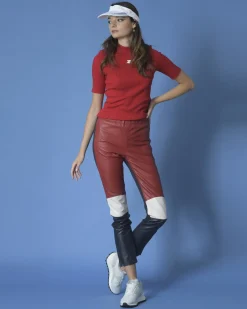 La Piscine Paris Legging à empiècements cuir P.A.R.O.S.H*Femme Pantalons|Bas Femme