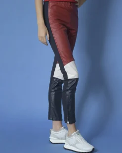 La Piscine Paris Legging à empiècements cuir P.A.R.O.S.H*Femme Pantalons|Bas Femme