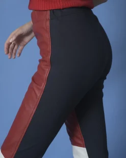 La Piscine Paris Legging à empiècements cuir P.A.R.O.S.H*Femme Pantalons|Bas Femme