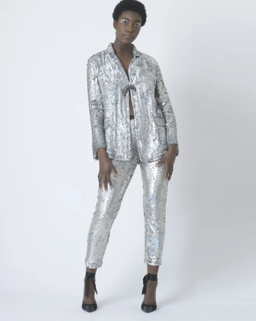 La Piscine Paris Legging stretch à sequins P.A.R.O.S.H*Femme Pantalons|Bas Femme