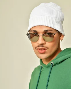 La Piscine Paris Lunettes de soleil rondes à effet miroir Carven*Homme Lunettes