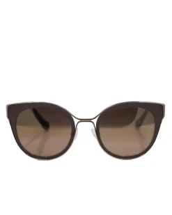 La Piscine Paris Lunettes de soleil satin brun et doré Carven*Femme Lunettes