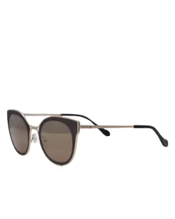 La Piscine Paris Lunettes de soleil satin brun et doré Carven*Femme Lunettes