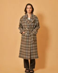 La Piscine Paris Manteau à carreaux en laine mélangée Chloé Stora*Femme Manteaux