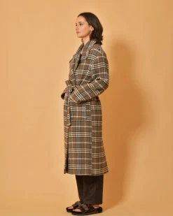 La Piscine Paris Manteau à carreaux en laine mélangée Chloé Stora*Femme Manteaux