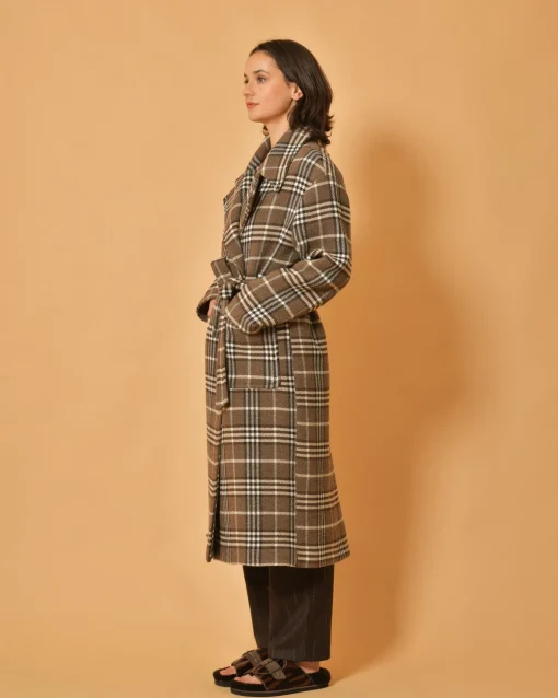 La Piscine Paris Manteau à carreaux en laine mélangée Chloé Stora*Femme Manteaux