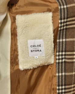 La Piscine Paris Manteau à carreaux en laine mélangée Chloé Stora*Femme Manteaux