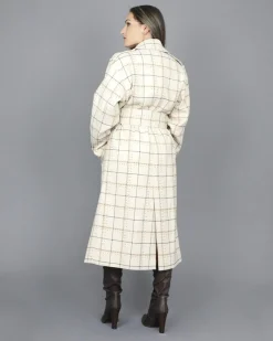 La Piscine Paris Manteau à carreaux et détails à strass Space Simona Corsellini*Femme Manteaux