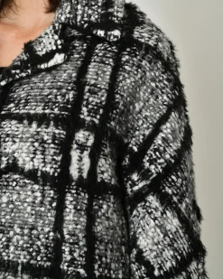 La Piscine Paris Manteau à carreaux et blanc Mouche*Femme Manteaux