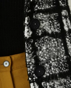 La Piscine Paris Manteau à carreaux et blanc Mouche*Femme Manteaux